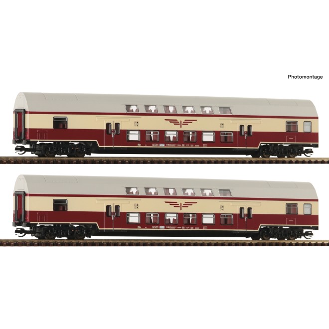 Roco 6280046 - 2er Set Doppelstock Sputnik DR „Spur TT“