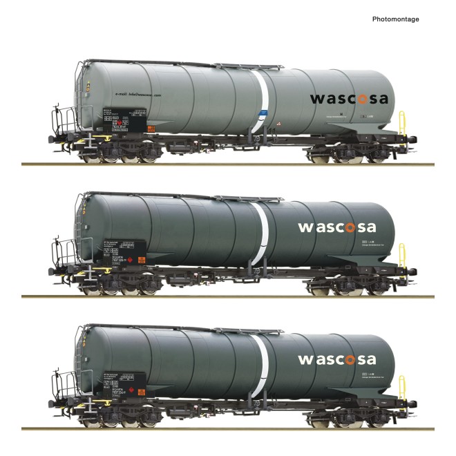 Roco 6600143 - 3er Set Kesselwag. GATX/Wascos
