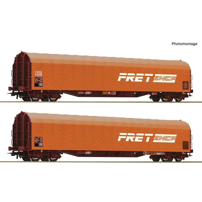 Roco 6600161 - 2er Set Schiebeplanenwag. SNCF