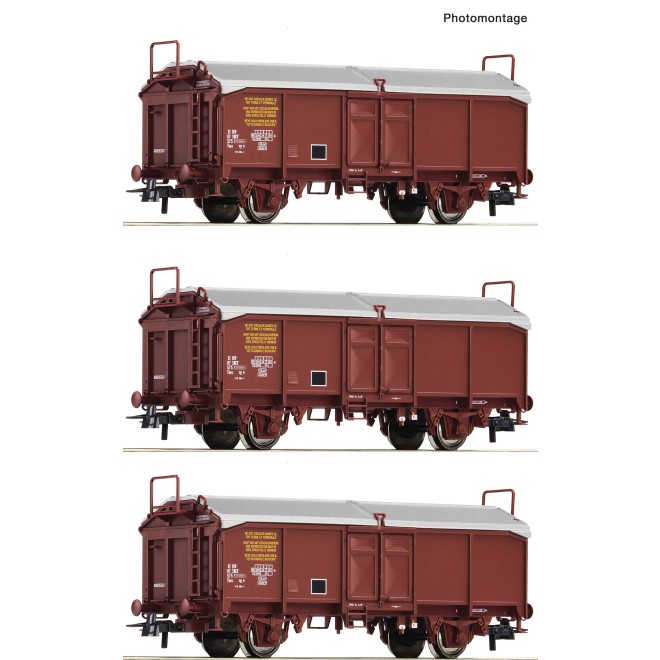 Roco 6600173 - 3er Set Schiebedachwag. SNCF