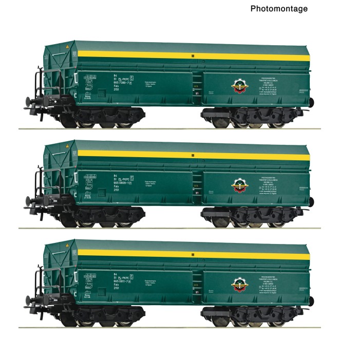 Roco 6600195 - 3er Set Selbstentladewag.