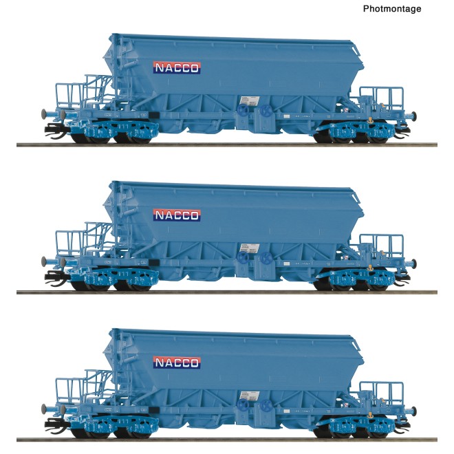 Roco 6680031 - 3er Set Kaliwagen Nacco „Spur TT“