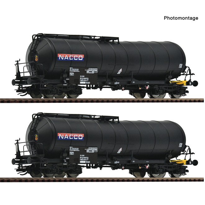 Roco 6680035 - 2er Set Knickkesselwagen Nacco „Spur TT“