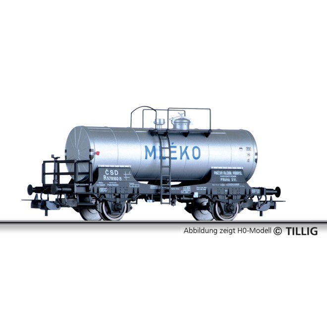 Tillig 95361 - Kesselwagen „Mleko“ eingestellt bei der ČSD