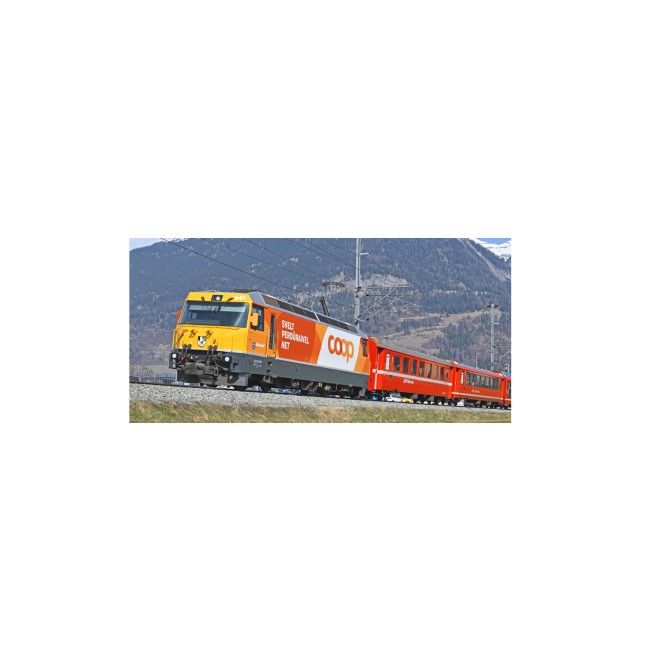 Bemo 1359181 - RhB Ge 4/4 III 641 Werbelok "Coop" Sound H0m