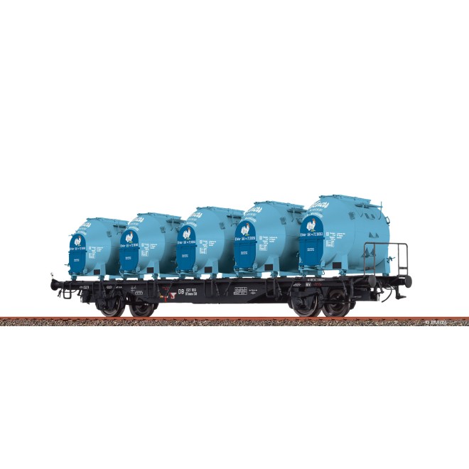 Brawa 49140 - H0 Behältertragwagen BTmms58 DB, mit Efkr 401 "Knorr"