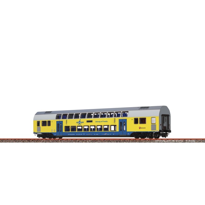 Brawa 64546 - N Doppelstock-Mittelwagen 2. Kl. Metronom (RE 3 Hamburg Hbf)