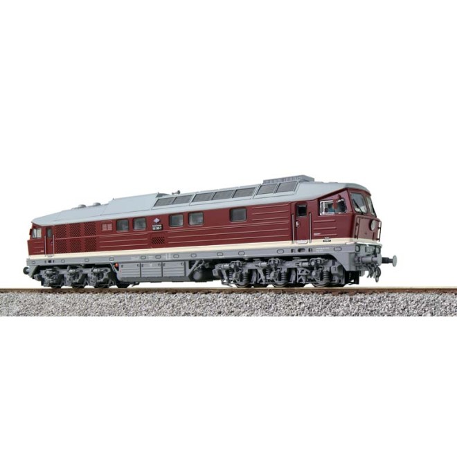 ESU H0 31352 - Diesellok 132 380, DR, bordeauxrot, Ep. IV, LokSound, Rauch, DC/AC Neuware