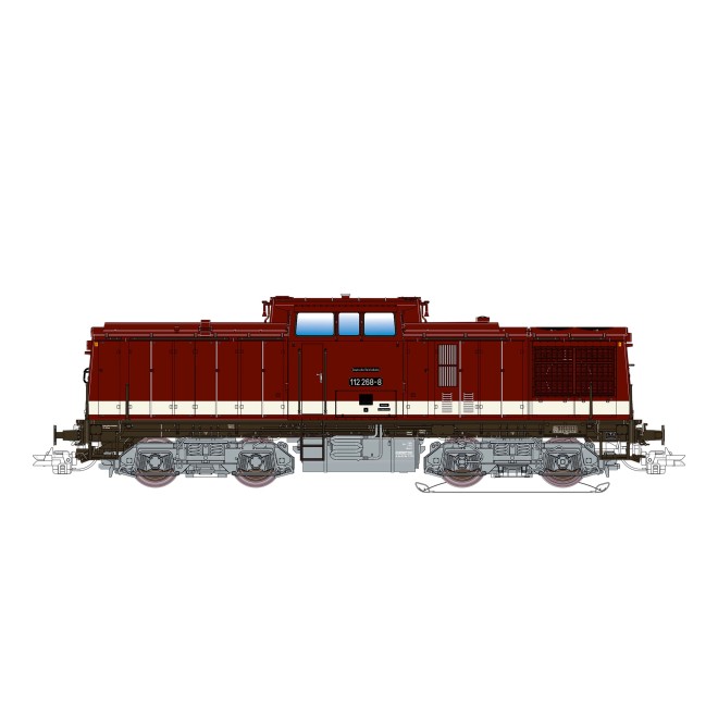 ESU 31767 - Diesellok, H0, V100 DR, 112 268 DR, altrot, Ep IV, Vorbildzustand um 1989, LokSound, Rauch, Kupplung DC/AC