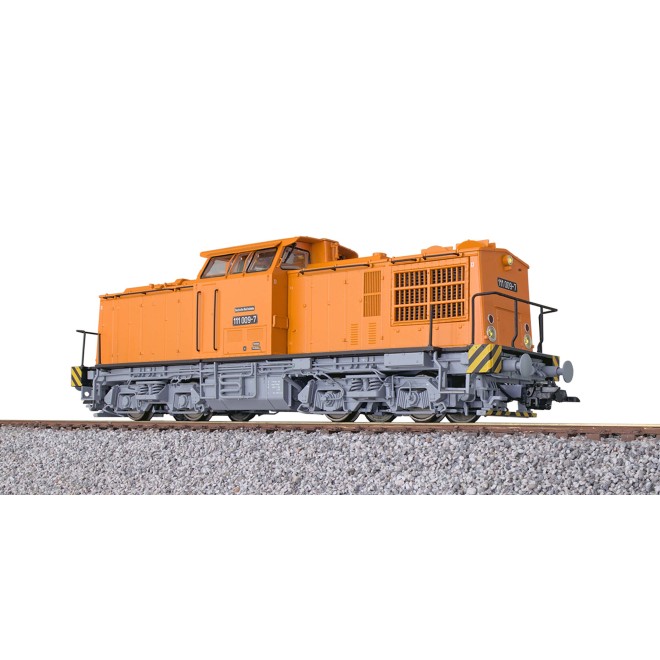 ESU 31768 - Diesellok, H0, V100 DR, 111 009 DR, orange, Ep IV, Vorbildzustand um 1982, LokSound, Rauch, Kupplung DC/AC