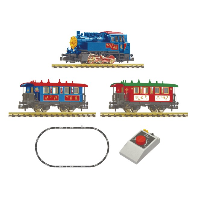 Fleischmann 5160007 - Analog Startset Weihnachtszug Dampflok BR 80+Personenwagen
