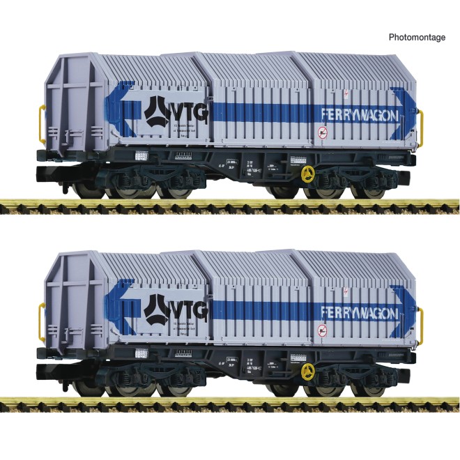 Fleischmann 6660080 - 2er Set Teleskophaubenwagen VTG