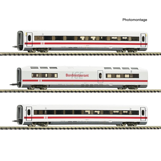 Fleischmann 7760014 - 3er Set Ergänzungswagen ICE 1 DB-AG