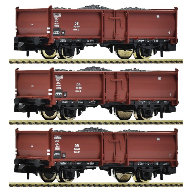 Fleischmann 820530 - 3tlg. Gueterwagen Set Kohle