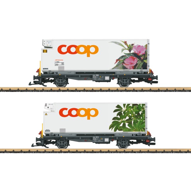 LGB 45885 - Containerwagen-Set Coop RhB