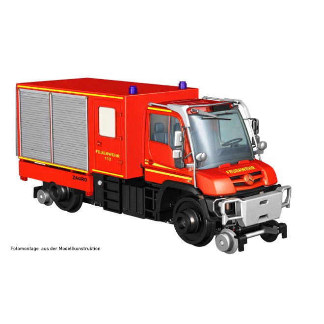 Hobbytrain H43203S - Zweiwege Unimog U423 Feuerwehr, Ep.VI, Sound