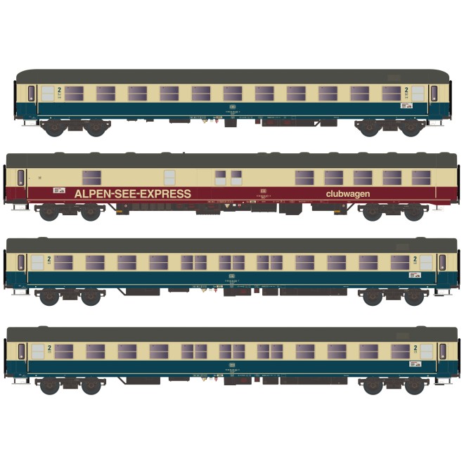 LS Models LS96033DC - 4er Set Personenwagen DB, Ep.IV, Alpenseeexpress