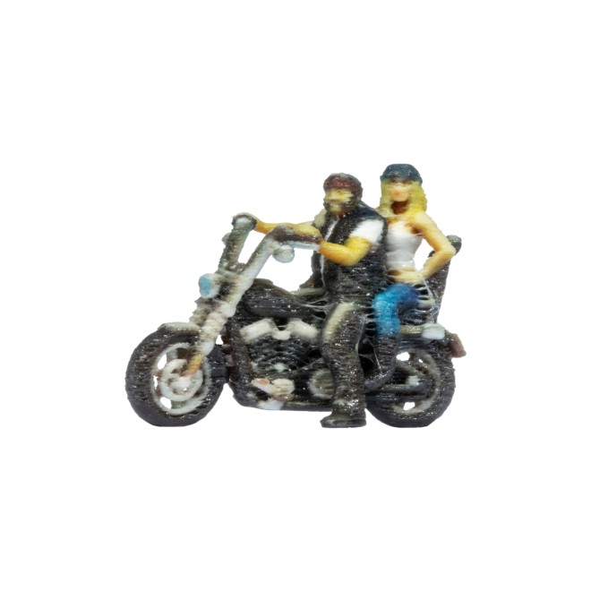 Noch 10904 - Chopper mit Rocker und Sozia, stehend