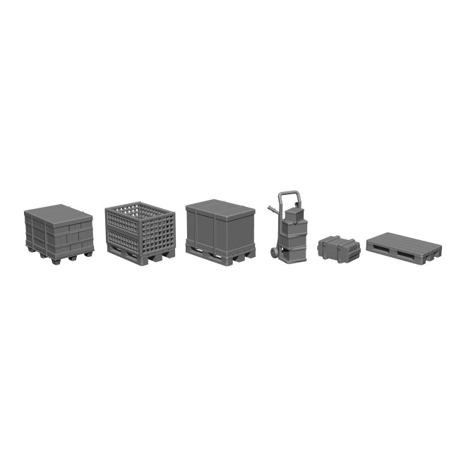 Noch 16412 - 3D-Kit “Ladegüter-Set Paletten & Kisten” 