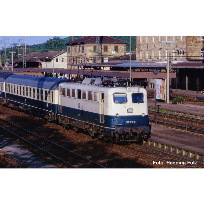 Piko 21775 - ~E-Lok/Sound BR 110 blau/beige DB IV + PluX22 Dec.