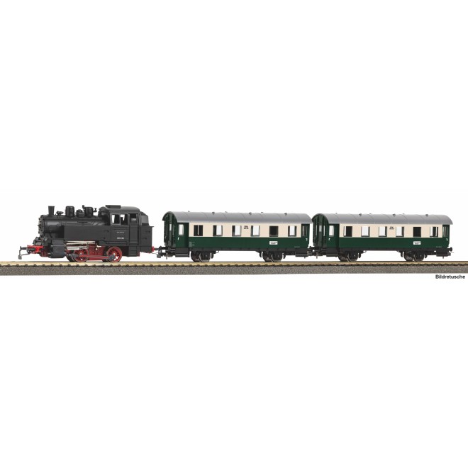 Piko 57035 - S-Set Dampflok BR 80 VSM + zwei Personenwg. NS VI A-Gleis & B