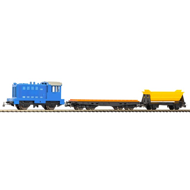 S-Set PIKO myTrain Diesellok mit Klemmbaustein- und Selbstentladewg., Spur H0