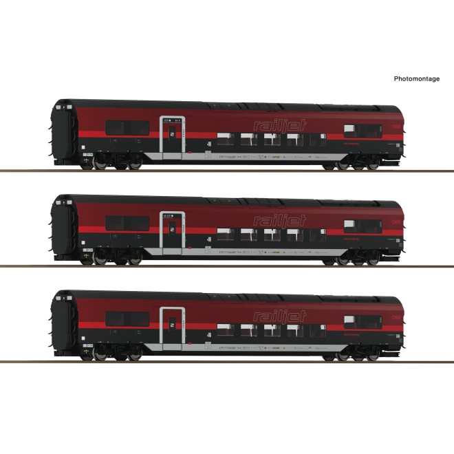 Roco 6200179 - 3er Set Railjet ÖBB DC
