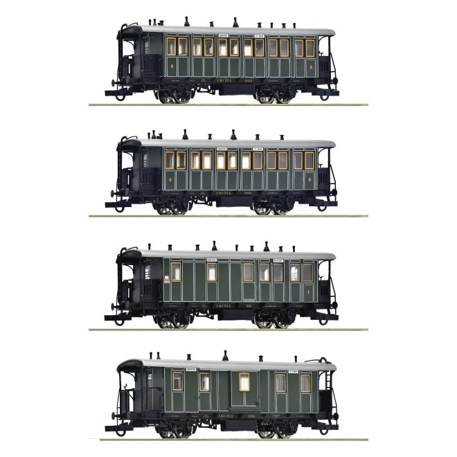 Roco 6200197 - 4er Set Personenzug Kbaystb