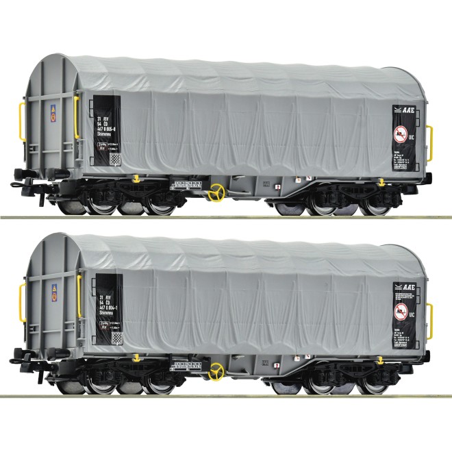 Roco 6600144 - 2er Set Schiebeplanenwag. CD