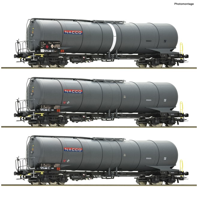Roco 6600197 - 3er Set Kesselwagen Nacco