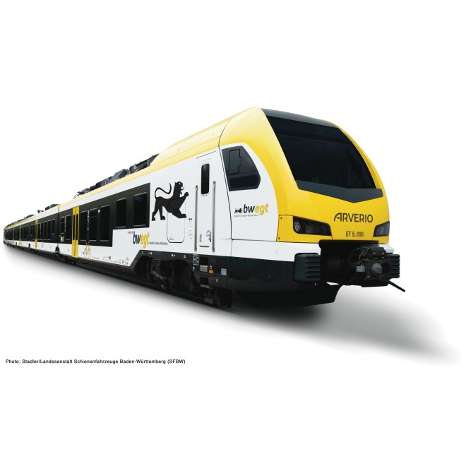 Roco 7710033 - E-Triebzug FLIRT 3 5-tlg. GoAhead BW DC-Snd. + Innenbel.