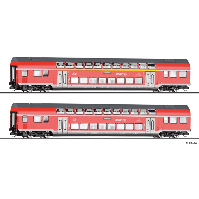 Tillig 01132 - Reisezugwagenset „DB Regio“ der DB AG, bestehend aus zwei Doppelstockwagen DBpza 780, Teil 2