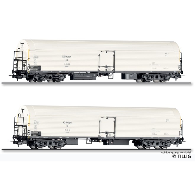 Tillig 01145 - Güterwagenset Eiskühlwagen Tthevr der DR