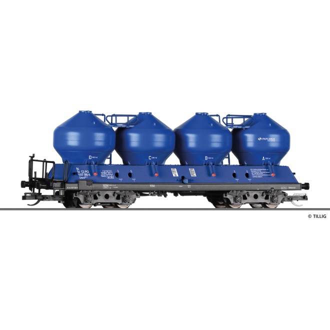 Tillig 15864 - Staubsilowagen Uacs der PKP Cargo International