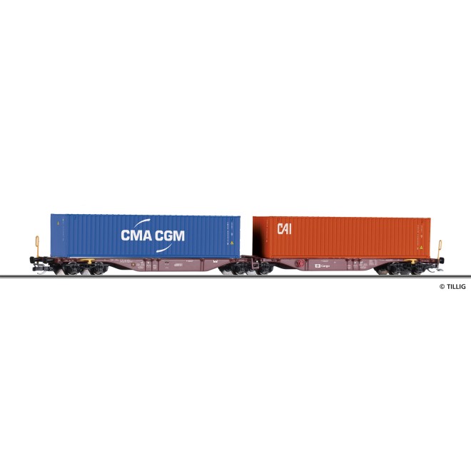 Tillig 18080 - Containertragwagen Sggmrss 578.0 der ČD Cargo