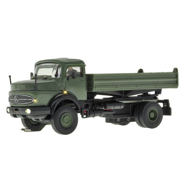 Viessmann 8161 - H0 MB Rundhauber 2-achs mit Kipp-Pritsche,Militär, Basis, Funktionsmodell