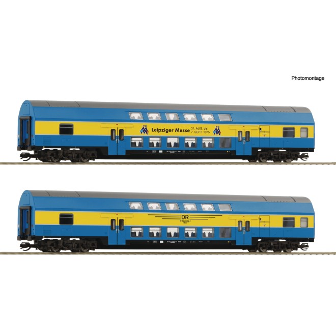 Roco 6280091 - 2-tlg. Set: Doppelstockwagen, DR