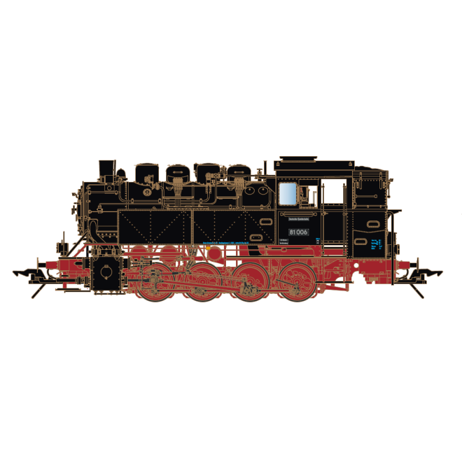 Lenz 40281-02 - Dampflok BR81 006, DB, Ep.3, DB Schriftzug