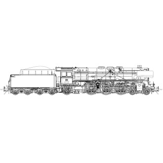 Lenz 40201-08 - Dampflok BR01 169, DB, Ep.3b, Witte Windleitbleche "Sale"