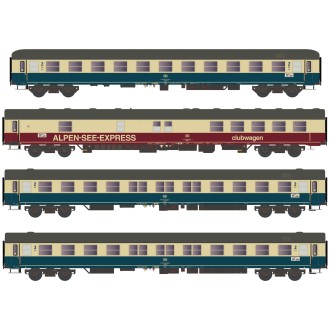 LS Models LS96033AC - 4er Set Personenwagen DB, Ep.IV, Alpenseeexpress, AC