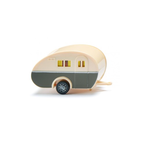 Wiking 005401- Wohnwagen - elfenbein/quarzgrau