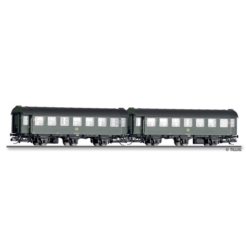 Tillig 01061 - Reisezugwagen-Paar der DB, bestehend aus zwei 2. Klasse Reisezugwagen, Ep. IV "Sale"
