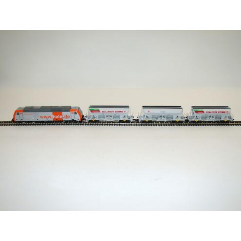 Tillig 01083 - Güterzugset „Schottertransport der HVLE“