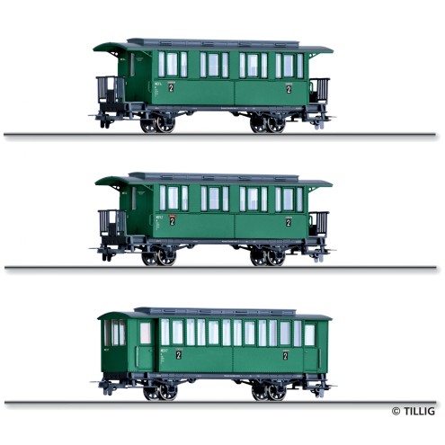 Tillig 01176 - Personenwagenset Museumsbahn "Summer Sale"