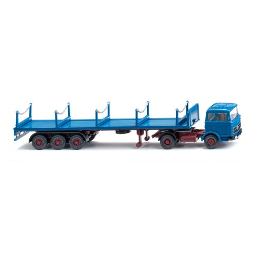 Wiking 055406 - Rungensattelzug (MB) - azurblau