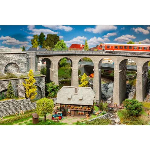 Faller 120466 - Viadukt-Set, 2-gleisig, gebogen