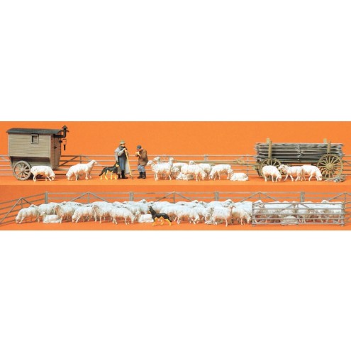 Preiser 13003 - Schäferei 80 exklusiv bemalte Miniaturfiguren