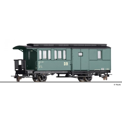 Tillig 13956 - Personenwagen mit Gepäckabteil KBDi der DR, Ep. III
