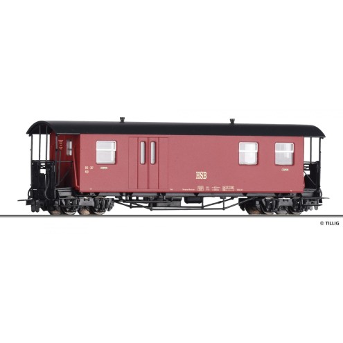 Tillig 13967 - Personenwagen mit Gepäckabteil KBDi der HSB, Ep. V/VI -FORMVARIANTE-