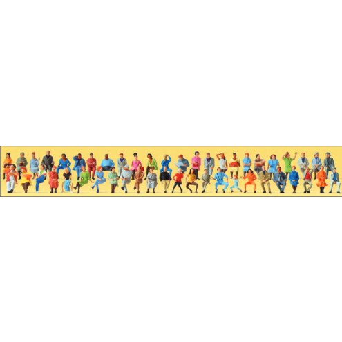 Preiser 14418 - Sitzende Reisende 48 Figuren